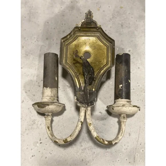 Antique Neoclassical Style Dual Arm Wall Sconce for repair